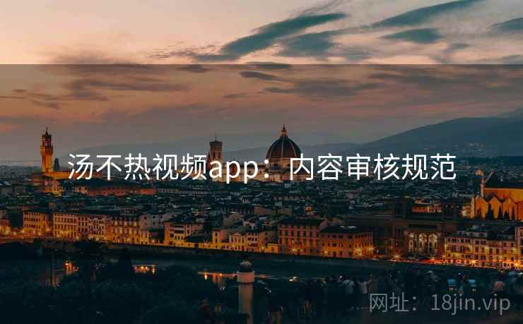 汤不热视频app：内容审核规范