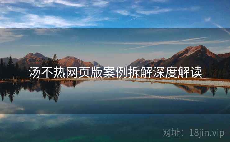 汤不热网页版案例拆解深度解读