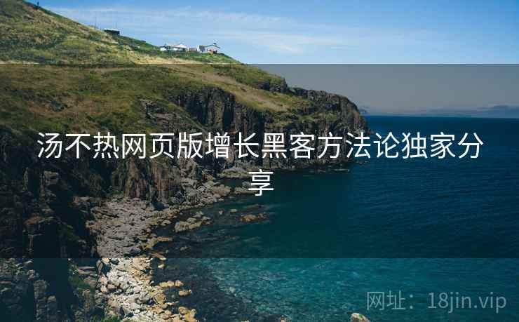 汤不热网页版增长黑客方法论独家分享