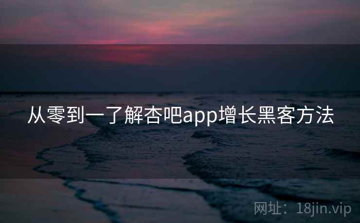 从零到一了解杏吧app增长黑客方法